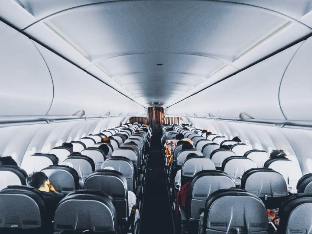 Coach Seats on an airplane