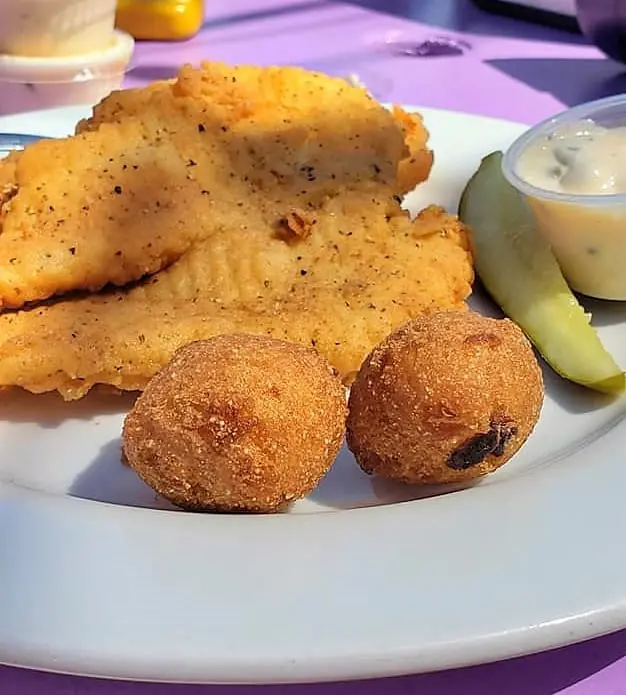Fried Flounder at AJ's in Tybee Island GA